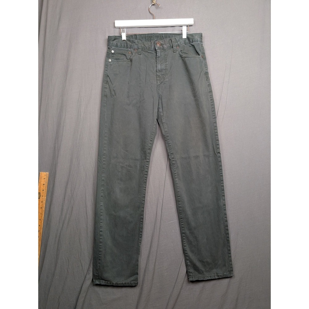 American Eagle Outfitters Men's Gray Straight Leg Jeans Size 32x34 Canvas Cotton